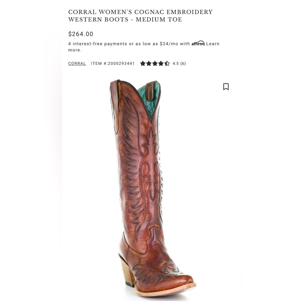 Corral Women’s Embroidered Western Cowboy Boots